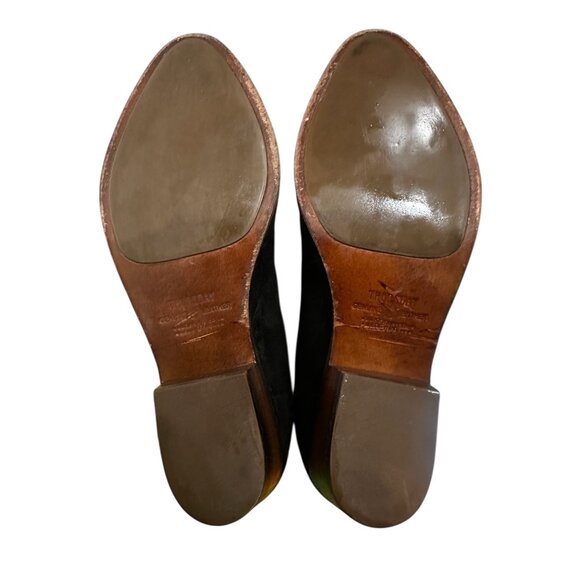 Sold Thursday Dreamer Suede Bootie Womens 9 Black Chelsea Pointed Toe Classic - Picture 8 of 16